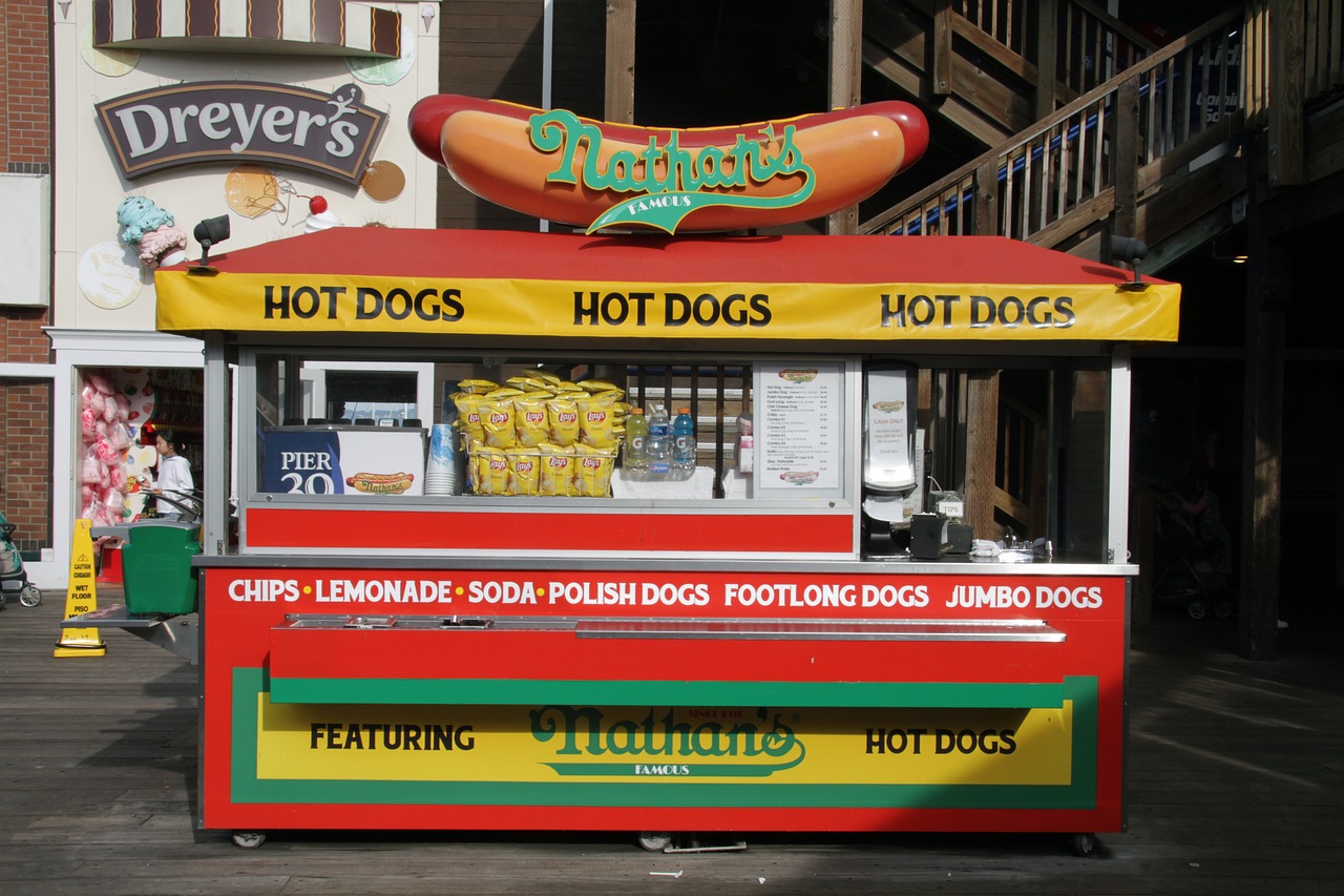 hot dog food stall new york